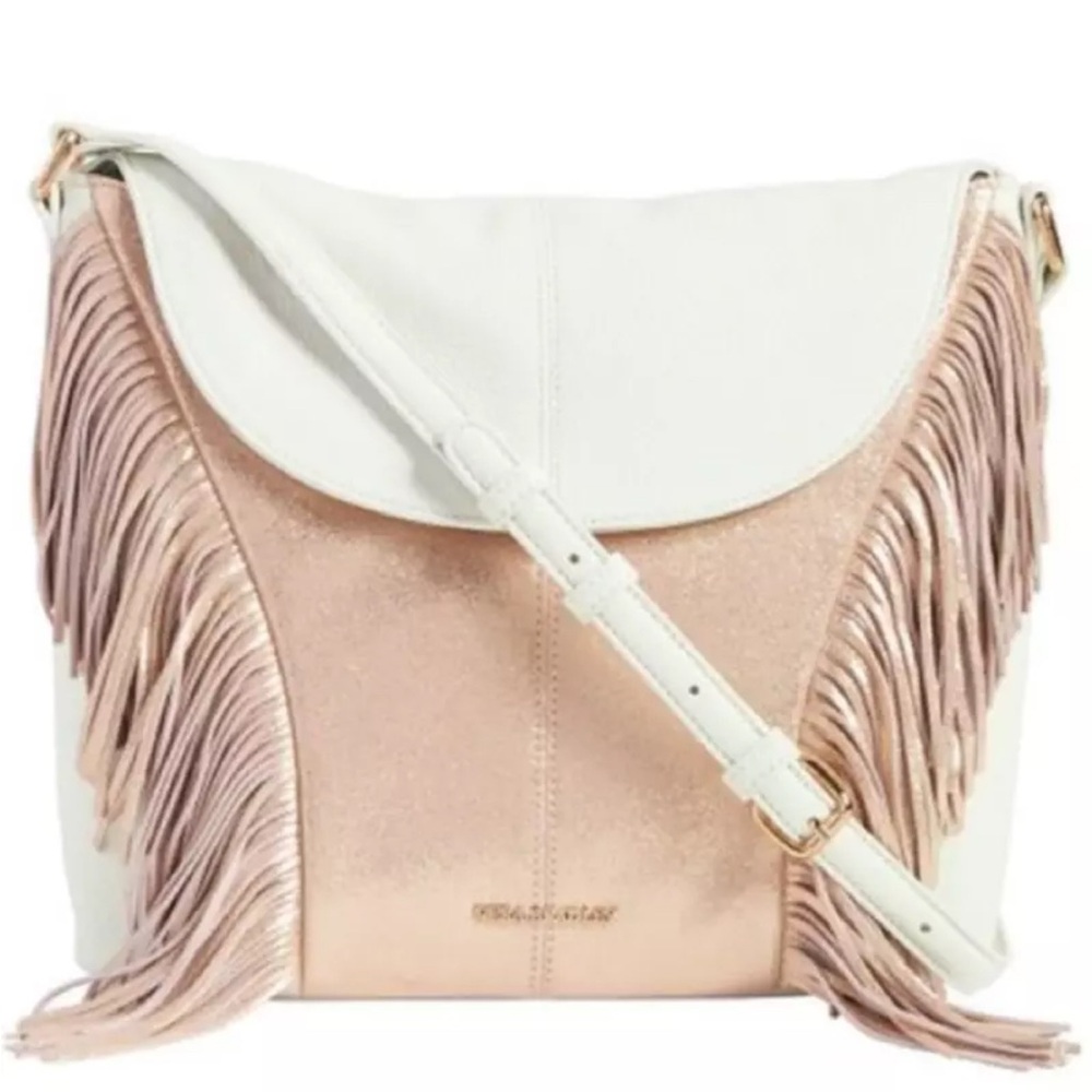 Fabulous Vera Bradley Meredith Fringed Leather Crossbody